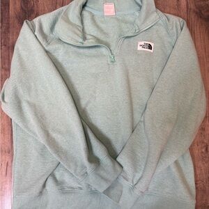 The North Face Women's Light Green Zip-Up Sweater
